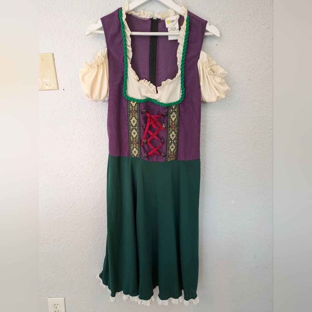 Vintage Ren Faire, Milk Maid Oktober Fest Cosplay Dirndl Mini Dress - Picture 2 of 11
